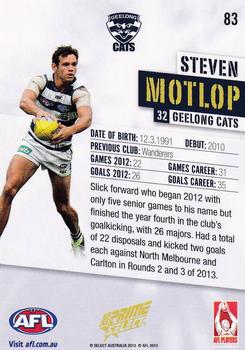 2013 Select Prime AFL #83 Steven Motlop Back